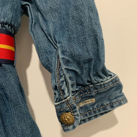 Ralph Lauren denim dress with belt. Size 6 months. - Picture 6 of 8